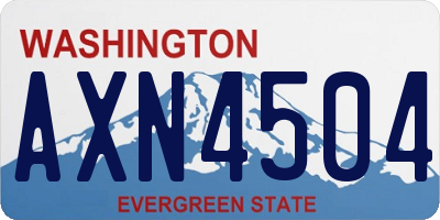 WA license plate AXN4504