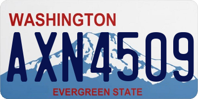WA license plate AXN4509