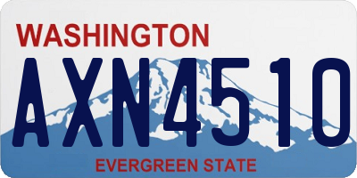 WA license plate AXN4510