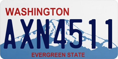WA license plate AXN4511