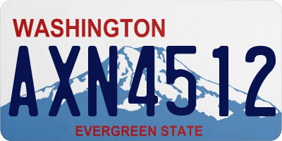 WA license plate AXN4512