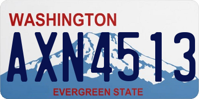 WA license plate AXN4513