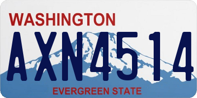 WA license plate AXN4514