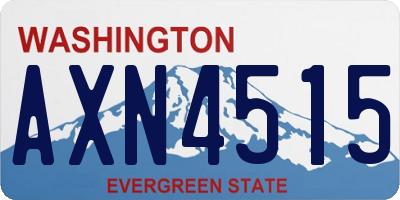 WA license plate AXN4515