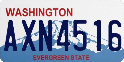 WA license plate AXN4516