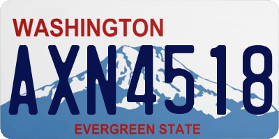 WA license plate AXN4518