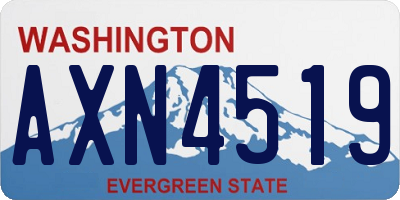WA license plate AXN4519