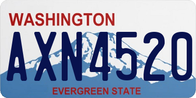 WA license plate AXN4520
