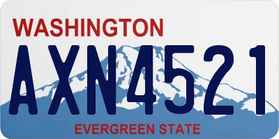 WA license plate AXN4521