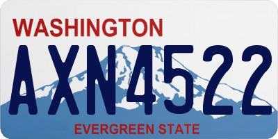 WA license plate AXN4522