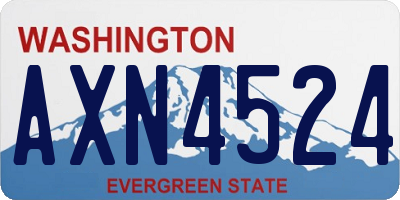 WA license plate AXN4524
