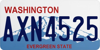 WA license plate AXN4525