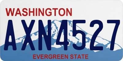 WA license plate AXN4527