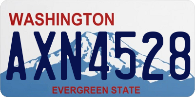 WA license plate AXN4528