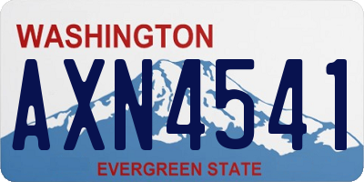 WA license plate AXN4541