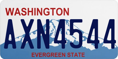 WA license plate AXN4544