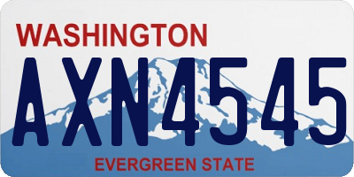 WA license plate AXN4545