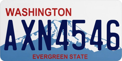 WA license plate AXN4546