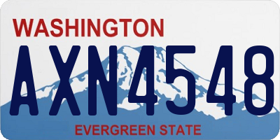 WA license plate AXN4548