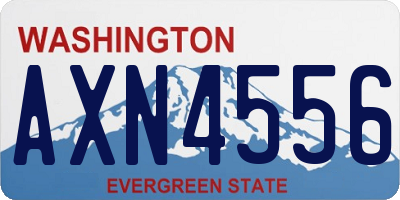 WA license plate AXN4556
