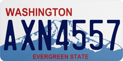 WA license plate AXN4557