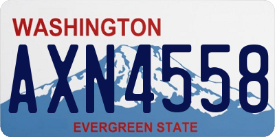 WA license plate AXN4558