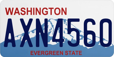 WA license plate AXN4560