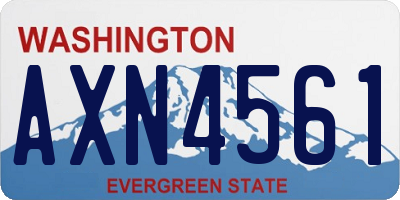 WA license plate AXN4561