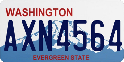 WA license plate AXN4564