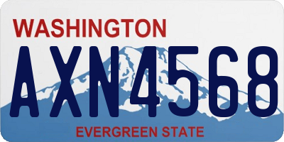 WA license plate AXN4568