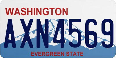 WA license plate AXN4569