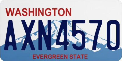 WA license plate AXN4570