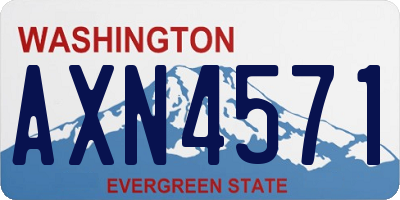 WA license plate AXN4571