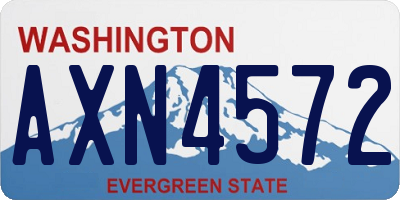 WA license plate AXN4572