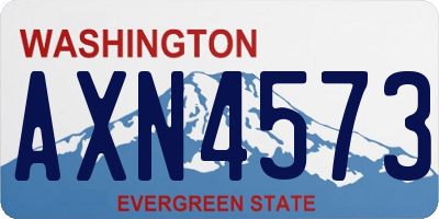 WA license plate AXN4573