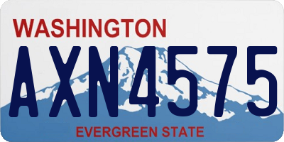 WA license plate AXN4575