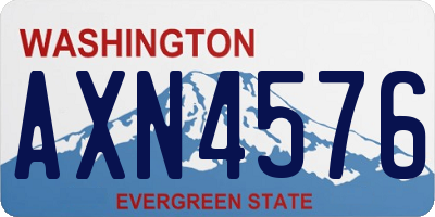 WA license plate AXN4576