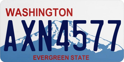 WA license plate AXN4577