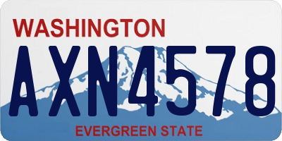 WA license plate AXN4578