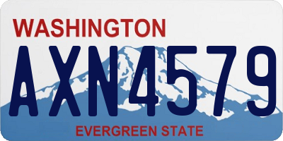 WA license plate AXN4579