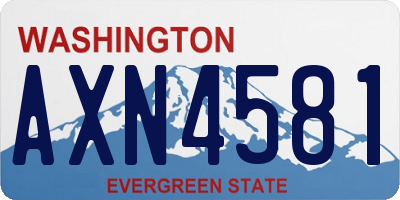 WA license plate AXN4581