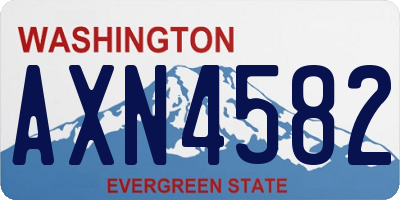 WA license plate AXN4582