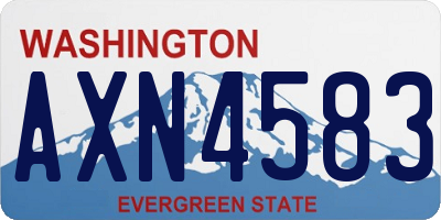 WA license plate AXN4583