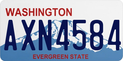 WA license plate AXN4584