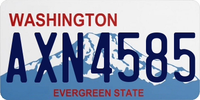 WA license plate AXN4585
