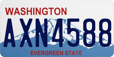 WA license plate AXN4588