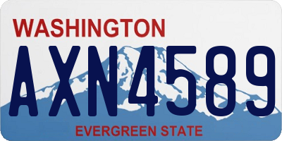 WA license plate AXN4589