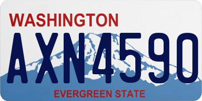 WA license plate AXN4590