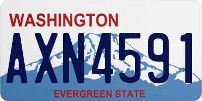WA license plate AXN4591