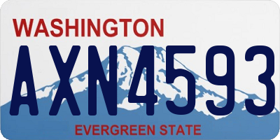 WA license plate AXN4593